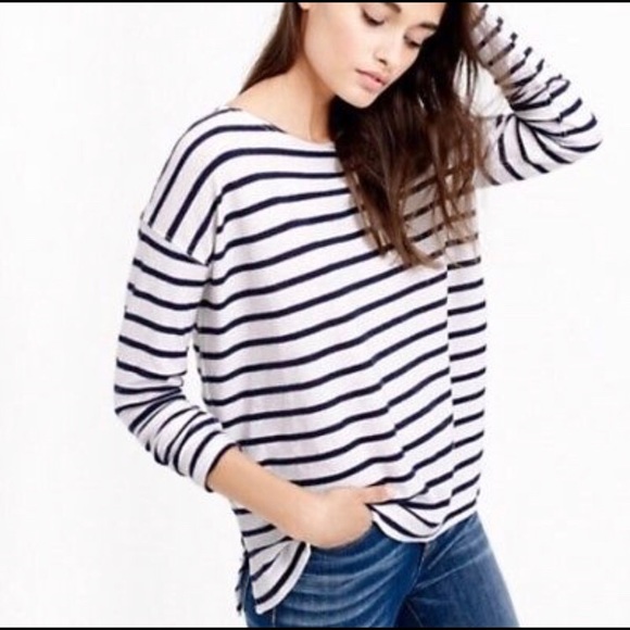 J. Crew Tops - J.Crew Black Label Deck-Striped T-Shirt